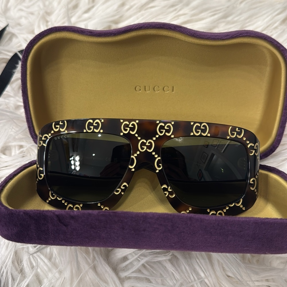 Gucci Brown Patterned Sunglasses - Picture 5 of 11
